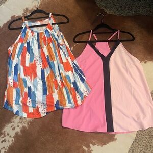 Colorful and Pink Sleeveless Top bundle